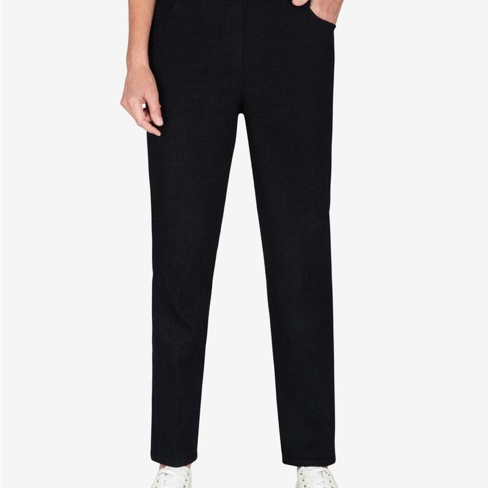 Alfred Dunner Women's Black Dress Pants Size 8P Petites New with Tags